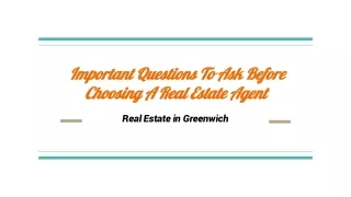 important questions to ask before choosing a real estate agent
