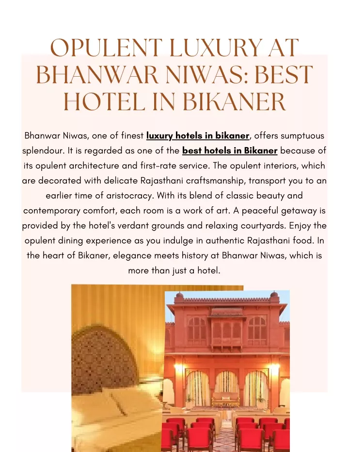 opulent luxury at bhanwar niwas best hotel