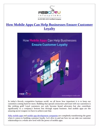 How Mobile Apps Can Help Businesses Ensure Customer Loyalty