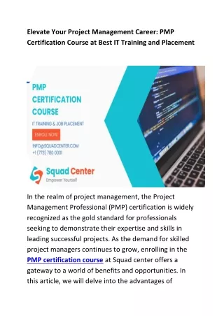 elevate your project management career