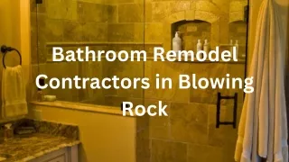 Bathroom Remodel contract in Blowing Rock