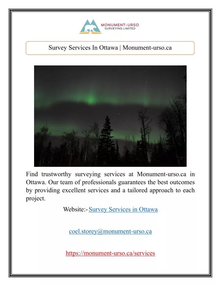 survey services in ottawa monument urso ca