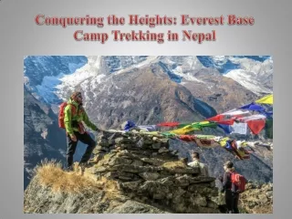 Conquering the Heights Everest Base Camp Trekking in Nepal
