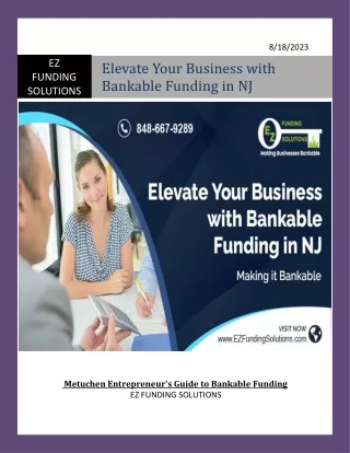 Elevate Your Business with Bankable Funding in NJ