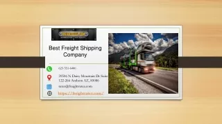 Hire Affordable and the Best Freight Shipping Company