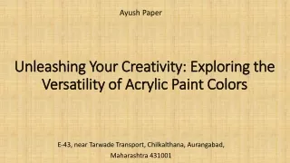 Unleashing Your Creativity: Exploring the Versatility of Acrylic Paint Colors