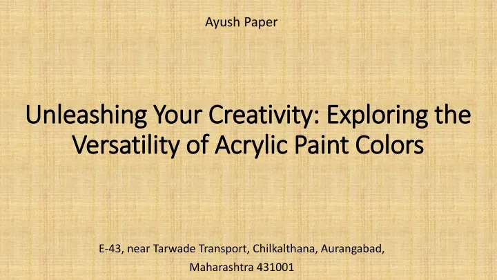 unleashing your creativity exploring the versatility of acrylic paint colors