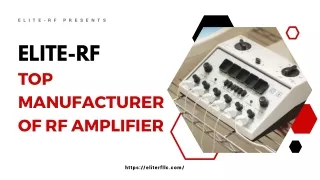 EliteRF- Top Manufacturer of RF Amplifier