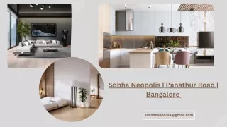 Sobha Neopolis - Panathur Road Bangalore