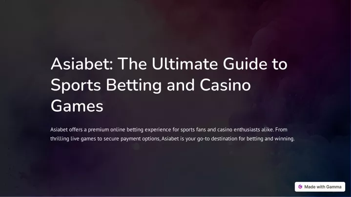 asiabet the ultimate guide to sports betting