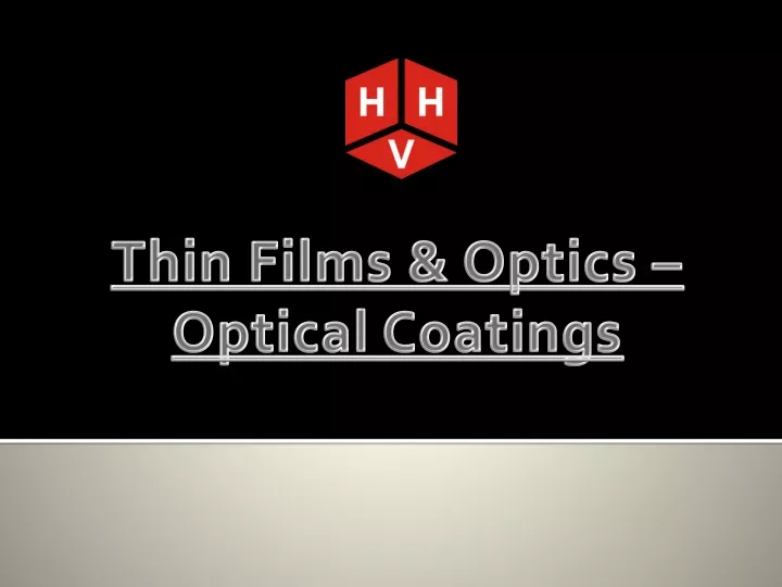 thin films optics optical coatings