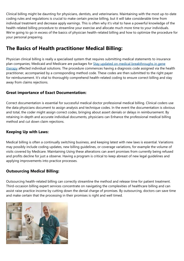 clinical billing might be daunting for physicians