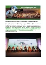 IISM Orientation Program 2023 – Empowering Future Sports Leaders - slide 1