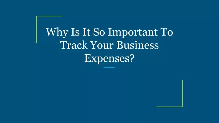 why is it so important to track your business