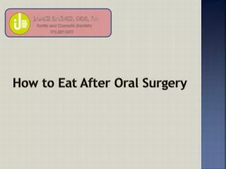 How to Eat After Oral Surgery