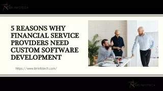 5 reasons why financial service providers need custom software development