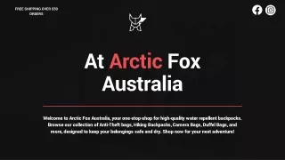 Explore Stylish Camera Bags and Accessories at Arctic Fox Australia