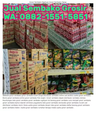 O882-l55l-585l (WA) Grosir Sembako Harga Murah Grosir Sembako Dan Rokok