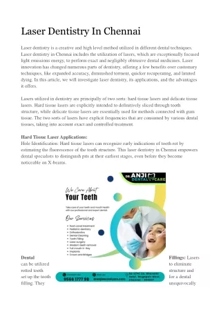 laser dentistry in chennai laser dentistry