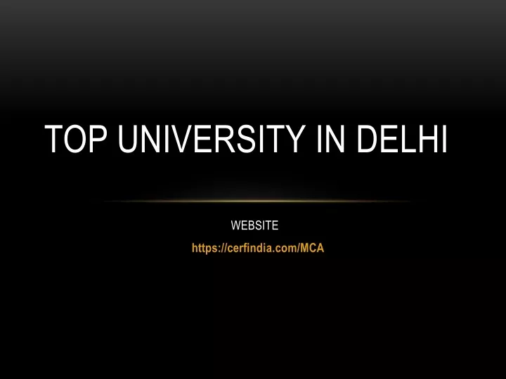 top university in delhi