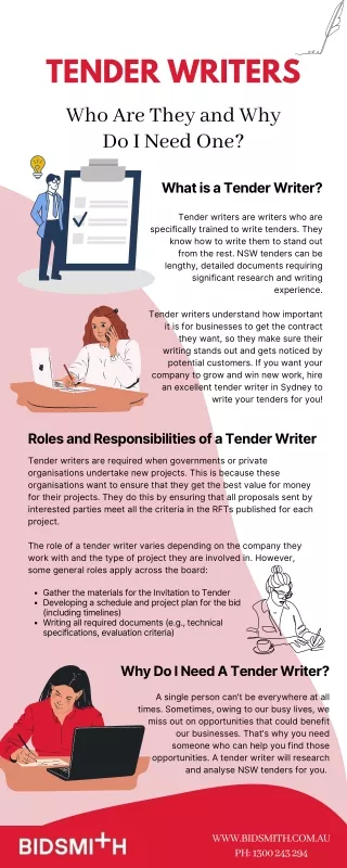 Tender Writers - Who Are They and Why Do I Need One