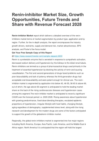 renin inhibitor market size growth opportunities