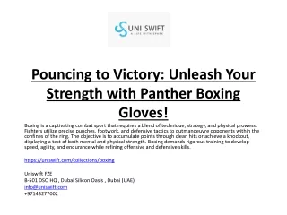 BOXING GLOVES PANTHER - Power, Protection, and Style Combined!