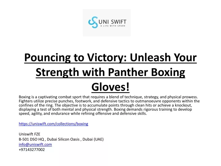 pouncing to victory unleash your strength with panther boxing gloves