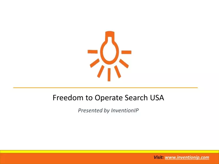 freedom to operate search usa presented