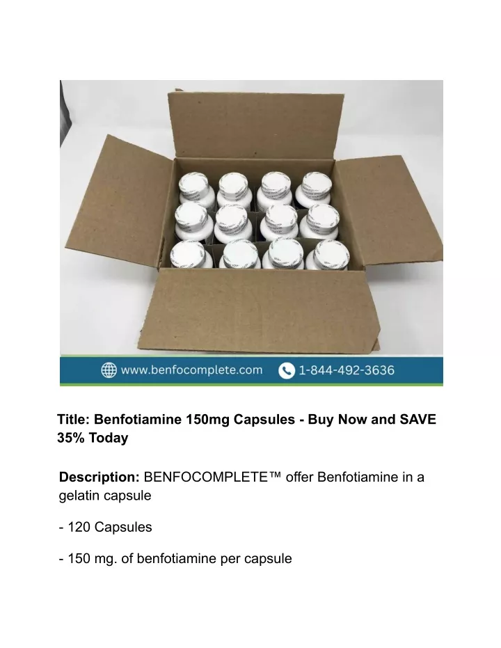 title benfotiamine 150mg capsules