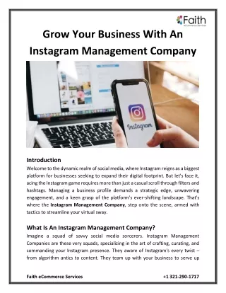 Grow Your Business With An Instagram Management Company