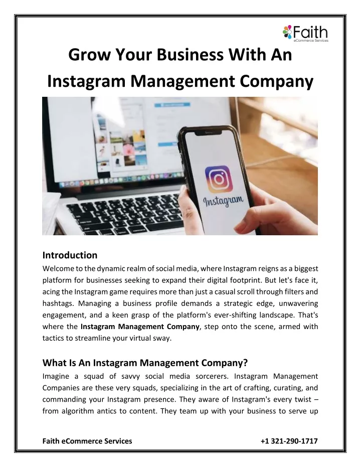 grow your business with an instagram management