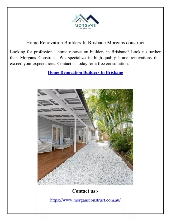 home renovation builders in brisbane morgans