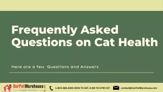 FAQs Related to Cat Health Issues