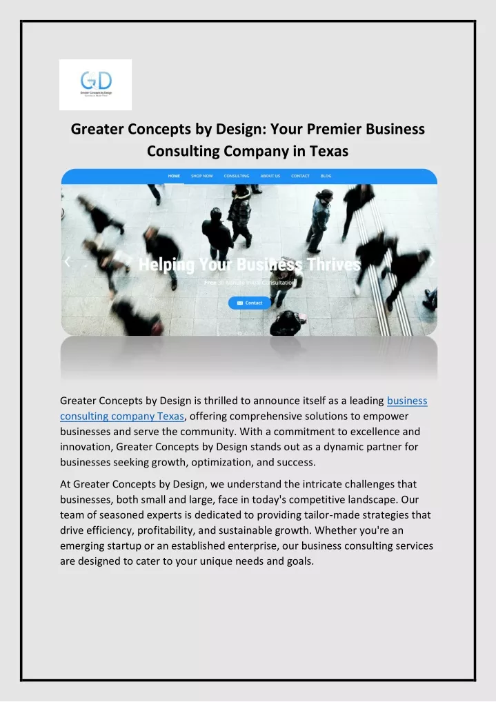 greater concepts by design your premier business