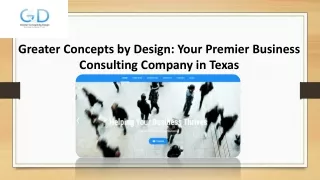 Business Consulting Company Texas - Greater Concepts By Design