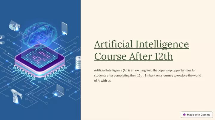 artificial intelligence course after 12th