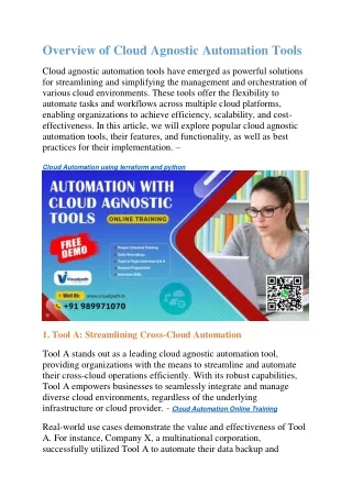 Cloud Automation Training | Cloud Automation Online Training