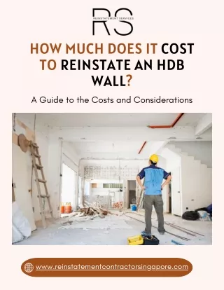 How Much Does It Cost to Reinstate an HDB Wall