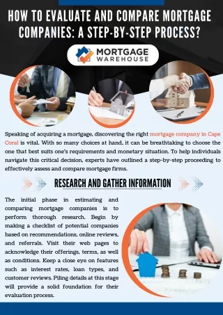 How to Evaluate and Compare Mortgage Companies: A Step-by-Step Process?