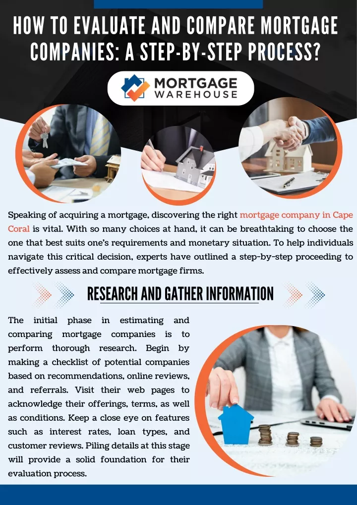 how to evaluate and compare mortgage companies