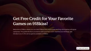 Get-Free-Credit-for-Your-Favorite-Games-on-918kiss