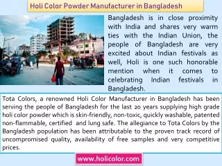 Holi Color Manufacturer in Bangladesh