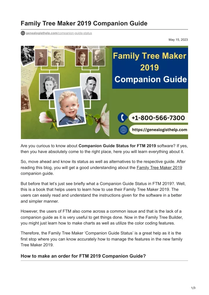 family tree maker 2019 companion guide