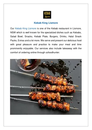 Up to 10% offer at Kebab King Lismore - Order Now
