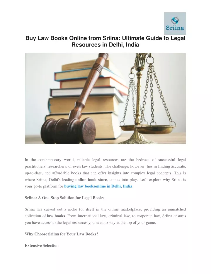 buy law books online from sriina ultimate guide