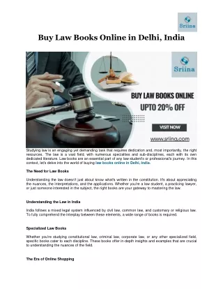 Buy Law Books Online in Delhi, India