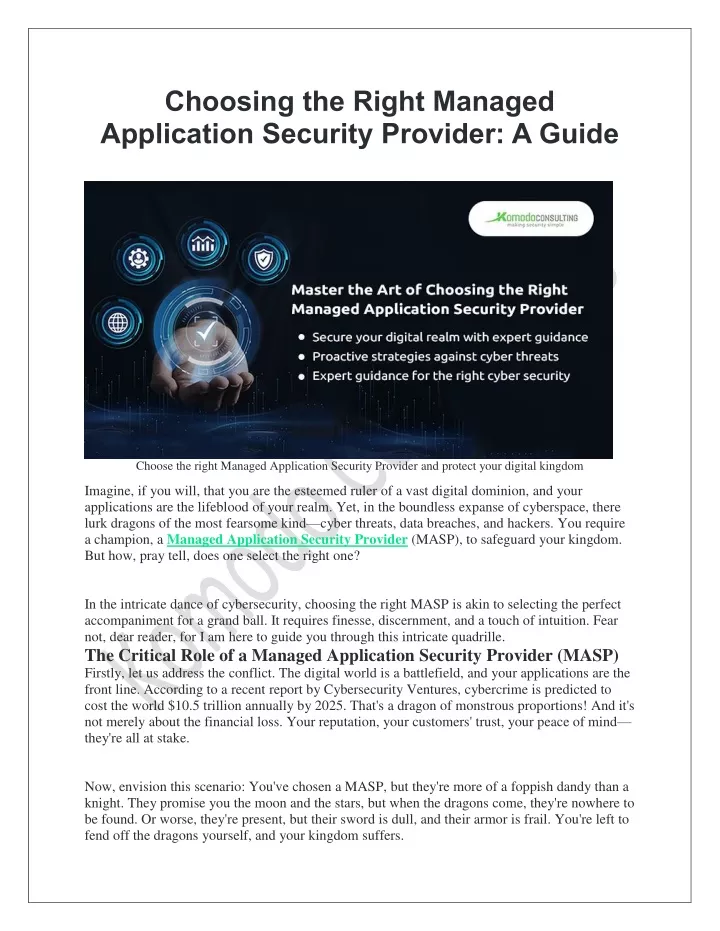 choosing the right managed application security