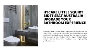 HyCare Little Squirt Bidet Seat Australia  Upgrade Your Bathroom Experience