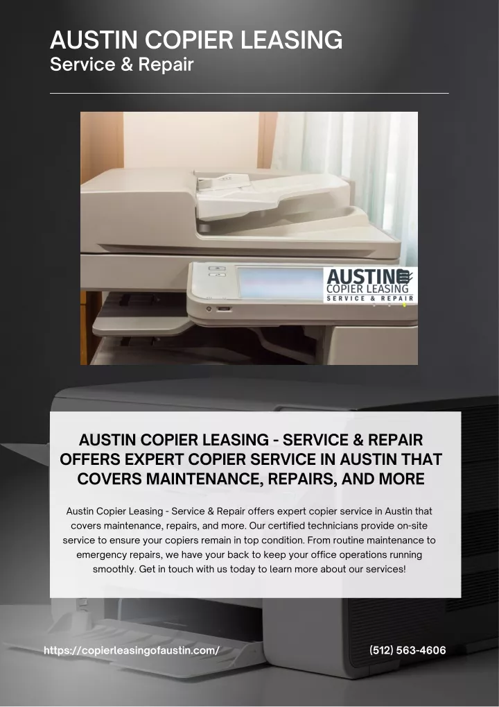 austin copier leasing service repair
